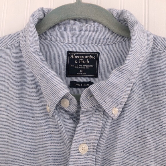 Abercrombie & Fitch Men’s 100% Linen Shirt - Picture 2 of 11